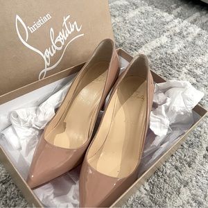 New Christian LouboutinPigalle Beige, 85mm Patent Leather Pumps